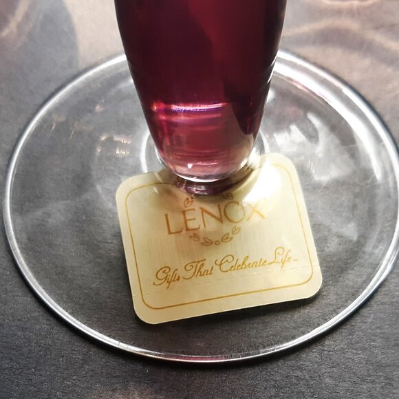 Lenox Crystal Avalon Amethyst Water Wine Goblets Stem Glasses Set of 4 New Cond. - Picture 15 of 15